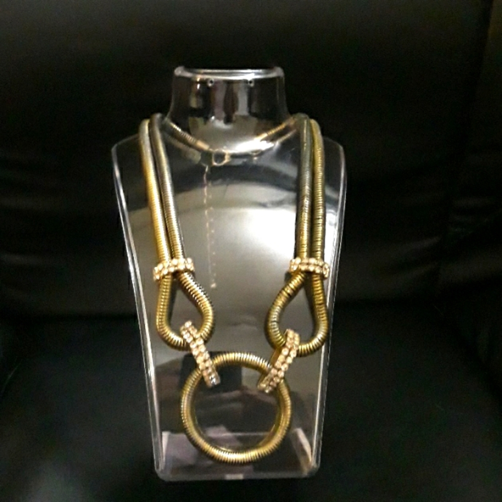 Vintage Collection 20 " Gold Necklace with Rhinestone Accents